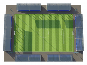 soccer football field Modello 3D