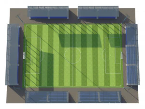 soccer football field 3D Model