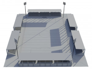 soccer football field Modello 3D