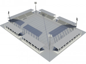 soccer football field Modello 3D