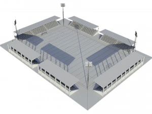 soccer football field 3D Model