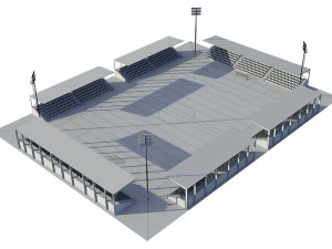 soccer football field 3D Model