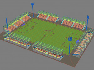 soccer football field Modello 3D