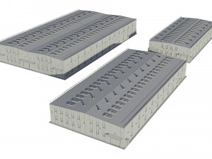 industrial buildings model pack 3D Model