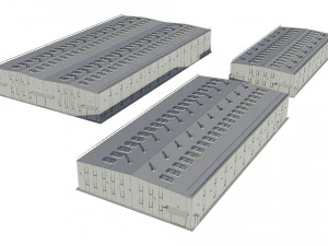 industrial buildings model pack 3D Model
