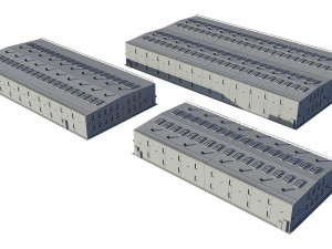 industrial buildings model pack 3D Model