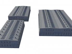 industrial buildings model pack 3D Model