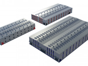 industrial buildings model pack 3D Model