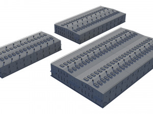 industrial buildings model pack 3D Model