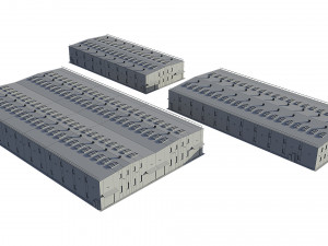 industrial buildings model pack 3D Model