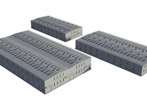 industrial buildings model pack 3D Model