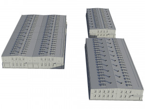 industrial buildings model pack 3D Model