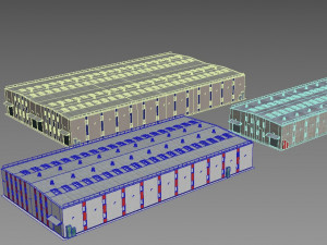 industrial buildings model pack 3D Model