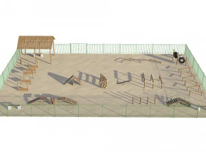 개 놀이터 3D 모델