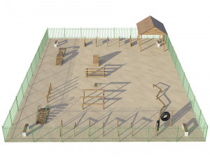 dog playground Modello 3D
