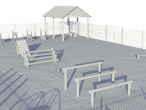 dog playground Modello 3D
