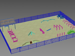 dog playground Modello 3D