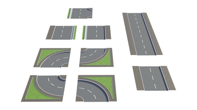 road constructor asset 3D Model .c4d .max .obj .3ds .fbx .stl .blend 