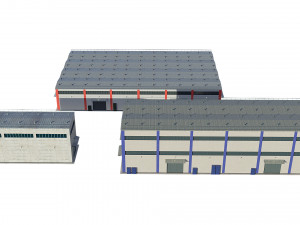 industrial buildings model pack 3D Model