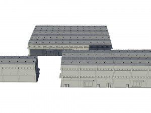 industrial buildings model pack 3D Model