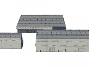 industrial buildings model pack 3D Model