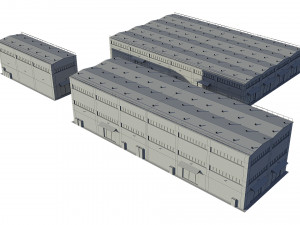 industrial buildings model pack 3D Model