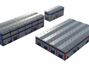 industrial buildings model pack 3D Model