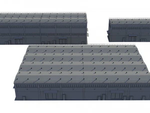 industrial buildings model pack 3D Model