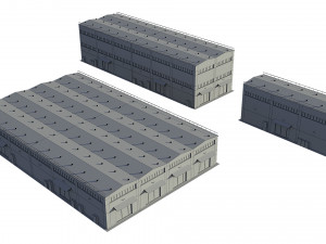 industrial buildings model pack 3D Model