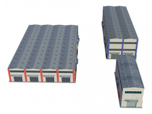 industrial buildings model pack 3D Model
