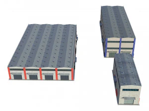 industrial buildings model pack 3D Model