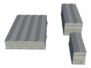 industrial buildings model pack 3D Model