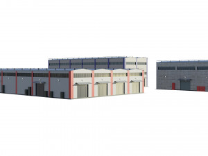 industrial buildings model pack 3D Model