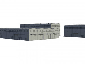 industrial buildings model pack 3D Model