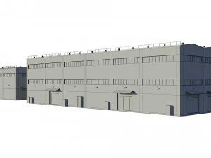 industrial buildings model pack 3D Model