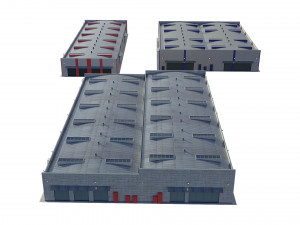 industrial buildings model pack 3D Model