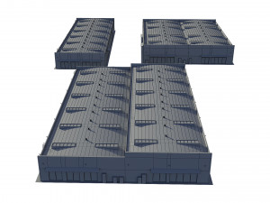 industrial buildings model pack 3D Model