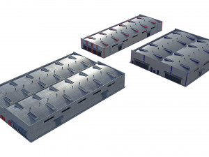 industrial buildings model pack 3D Model