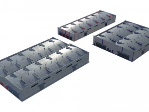 industrial buildings model pack 3D Model