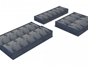 industrial buildings model pack 3D Model