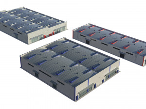industrial buildings model pack 3D Model