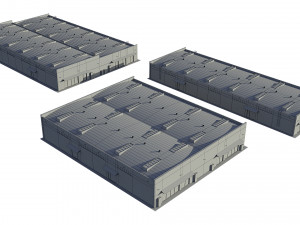 industrial buildings model pack 3D Model