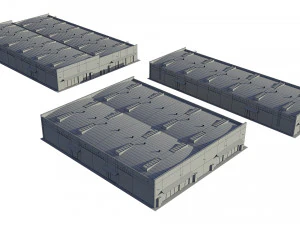 industrial buildings model pack 3D Model
