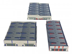 industrial buildings model pack 3D Model
