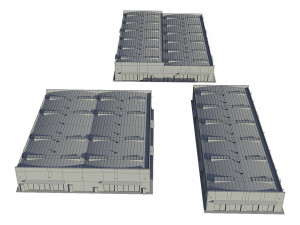 industrial buildings model pack 3D Model