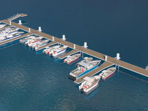 marina for boats 3D Model