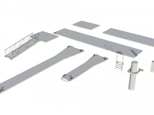 marina for boats 3D Model