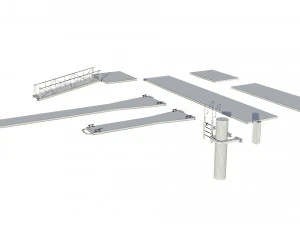 marina for boats 3D Model