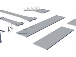 marina for boats 3D मॉडल