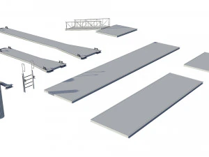 marina for boats 3D Model